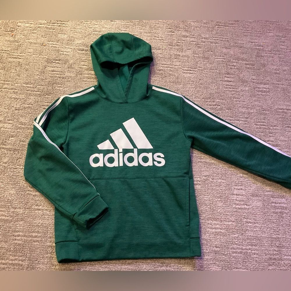 Kids Adidas Forest Green Hoodie